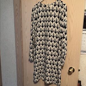 H&M Dog Pattern Long Sleeve Dress
